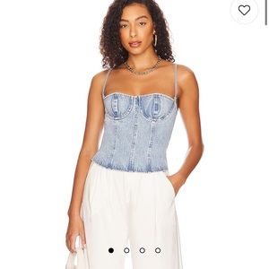We wore what Denim Corset Top